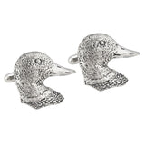 Pewter Ducks Head Cufflinks