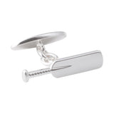 Silver plated Cricket Chain Cufflinks
