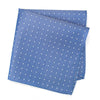 Blue Polka Dot Woven Silk Handkerchief