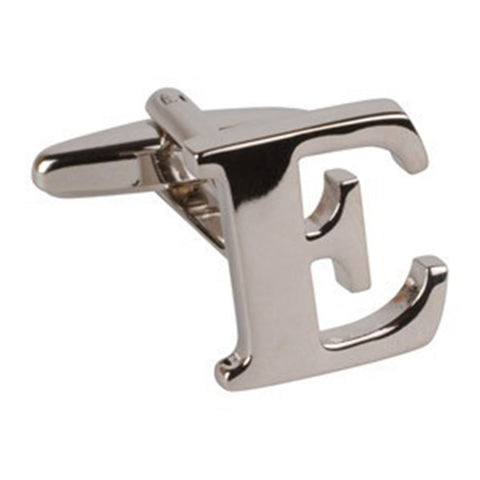 Letter E Initial Cufflink (Sold Individually)