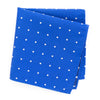 Royal Blue Polka Dot Woven Silk Handkerchief