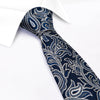 Blue Large Paisley Silk Tie