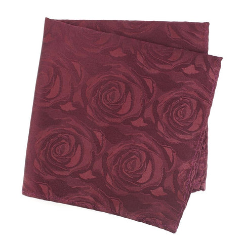 Wine Rose Luxury Woven Silk Handkerchief