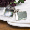 Silver Lined Shell Cufflinks