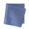 Blue & White Micro Square Woven Silk Handkerchief