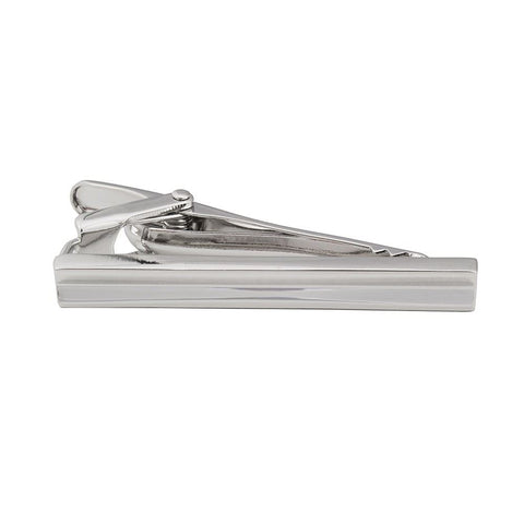 Inverted Silver Plated Skinny Tie Bar