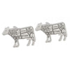 Butchers Cuts of Beef Cow Cufflinks