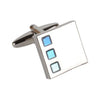 Three Shaded Blue Cufflinks