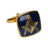 Blue and Gold Masonic Cufflinks