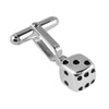 Sterling Silver Black Enamel Dice Cufflinks