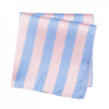 Pink & Blue Woven Striped Silk Handkerchief