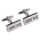 Sliding White Crystal Cufflinks