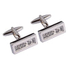 Sliding White Crystal Cufflinks