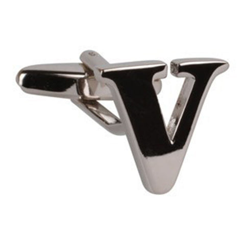 Letter V Initial Cufflink (Sold Individually)
