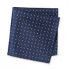 Blue Micro Flower Aztec Silk Handkerchief