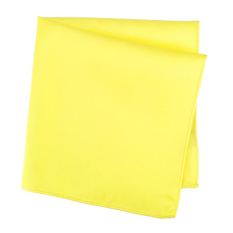 Plain Fluro Yellow Silk Handkerchief