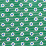 Green & Blue Oxford Spot Woven Silk Tie