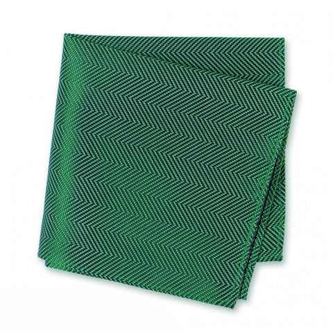 Green Aztec Woven Silk Handkerchief