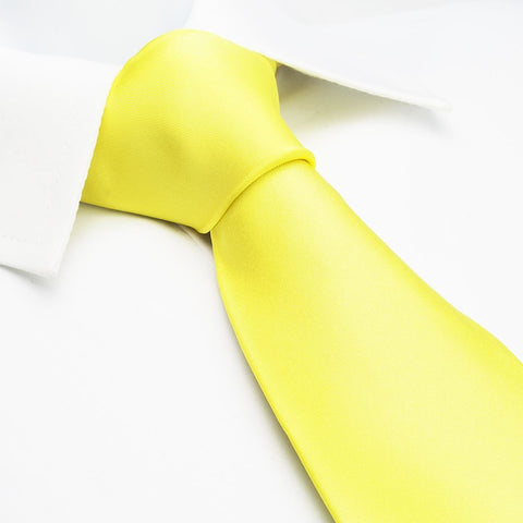 Plain Fluro Yellow Silk Tie