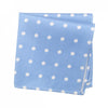Blue Silk Handkerchief With White Polka Dots