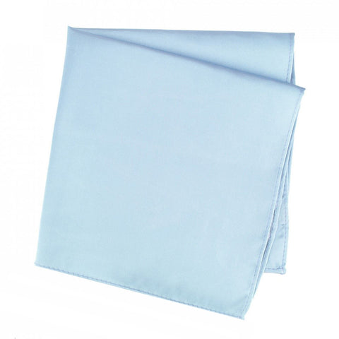 Plain Sky Blue Silk Handkerchief