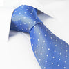 Blue Polka Dot Woven Silk Tie
