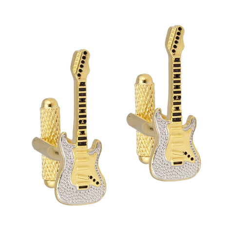 Gold Guitar Cufflinks