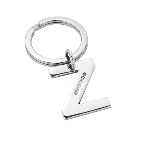 Sterling Silver Letter Z keyring