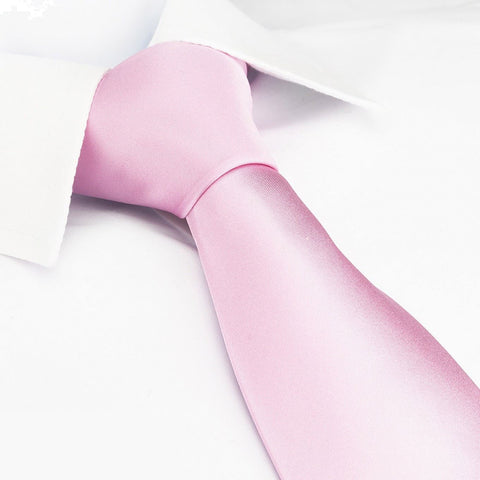 Plain Pink Silk Tie