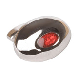 Oval Red Rhodium Cufflinks