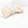 Self-Tie Plain Ivory Silk Bow Tie