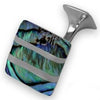 Sterling Silver Oyster Shell Wave Cufflinks