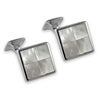 Sterling Silver Four Squared Mother of Pearl Cufflinks