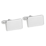 Sterling Silver T Bar Rectangular Cufflinks