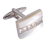 Clear Crystal Lined Cufflinks