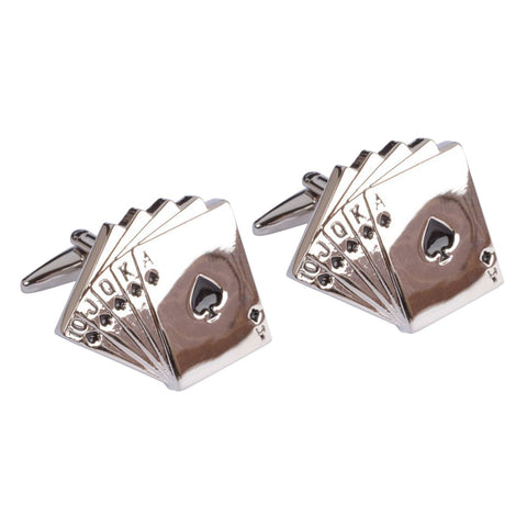 Royal Flush Poker Cufflinks