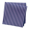 Navy & Pink Striped Woven Silk Handkerchief