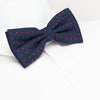 Pre-Tied Navy & Red Polka Dot Silk Bow Tie