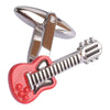 Red Guitar Cufflinks