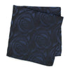 Navy Rose Silk Handkerchief