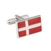 Danish Flag Rectangle Cufflinks