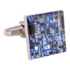 Blue Circuit Board Cufflinks