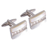 Clear Crystal Lined Cufflinks