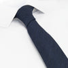 Plain Navy Wool Mix Slim Tie