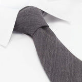 Plain Grey Wool Mix Tie