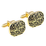 Vine Patterned Gold Cufflinks