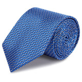 Electric Blue Micro Dot Woven Silk Tie