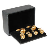 Gold Knot Cufflinks and Dress Studs Gift Set