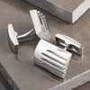 Executive Lined Rectangle Cufflinks