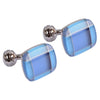 Turquoise & Blue square cufflinks